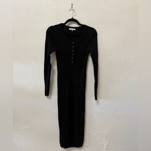 Madewell ribbed black sweater dress.  Size small (S) .  Stretch; length 44.5 in